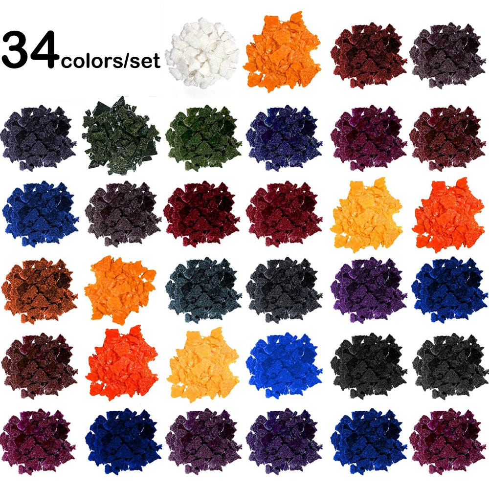 Soy Wax Flake - 34colors/set Candle Dye Chips DIY Candle