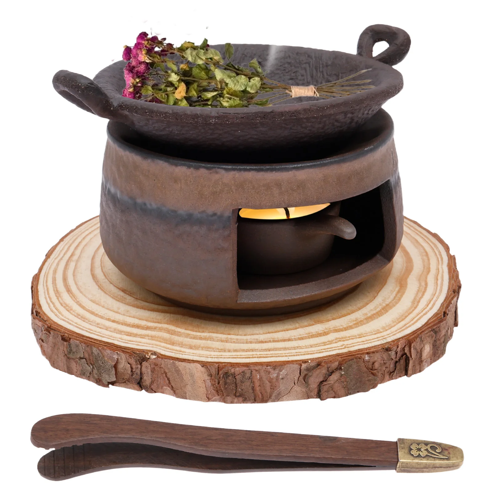 Home Fragrance Set - Ceramic Aromatherapy Stove Essential Oil Burner