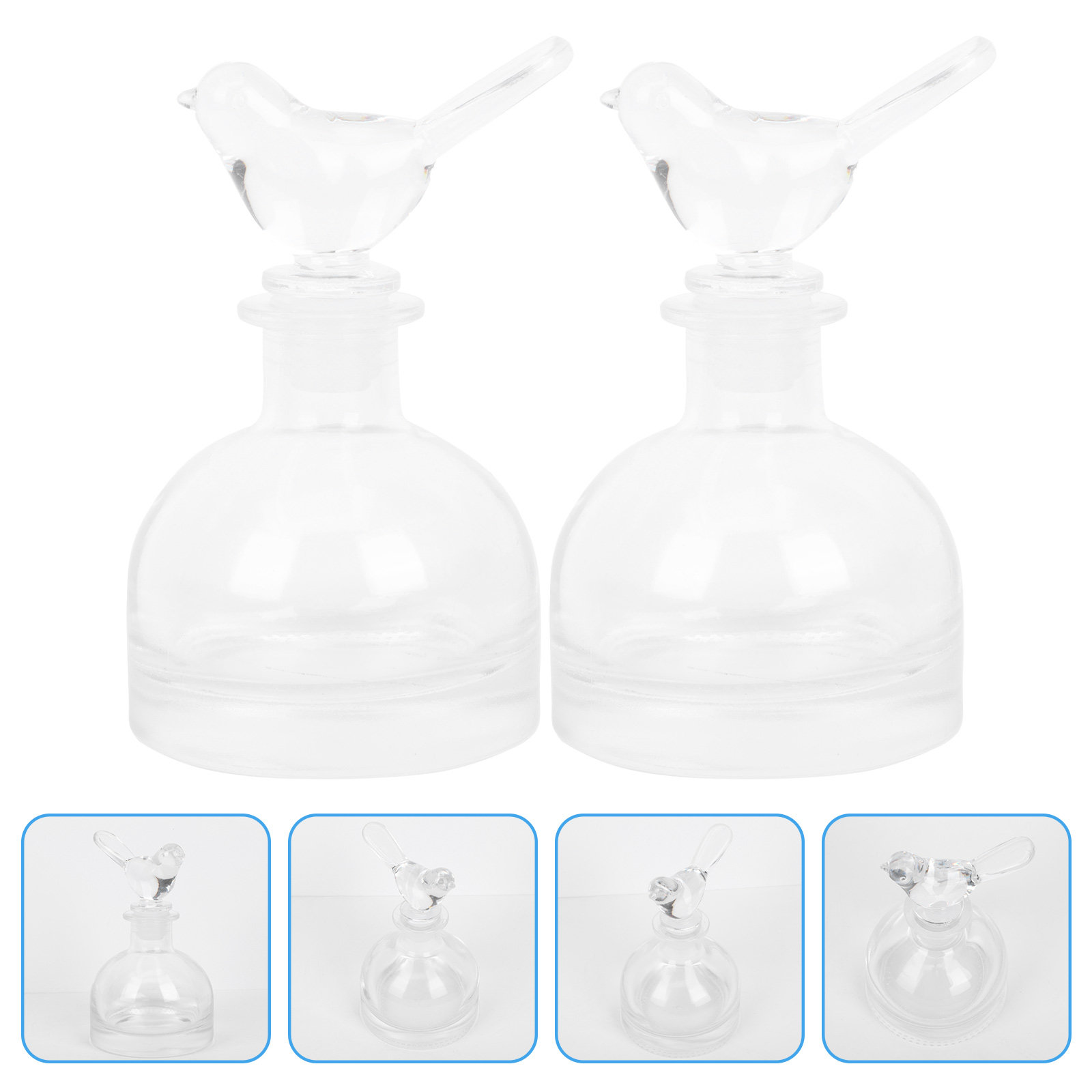 2Pcs Glass Perfume Bottles Cle - Home Fragrance Aromatherapy 评论和价格