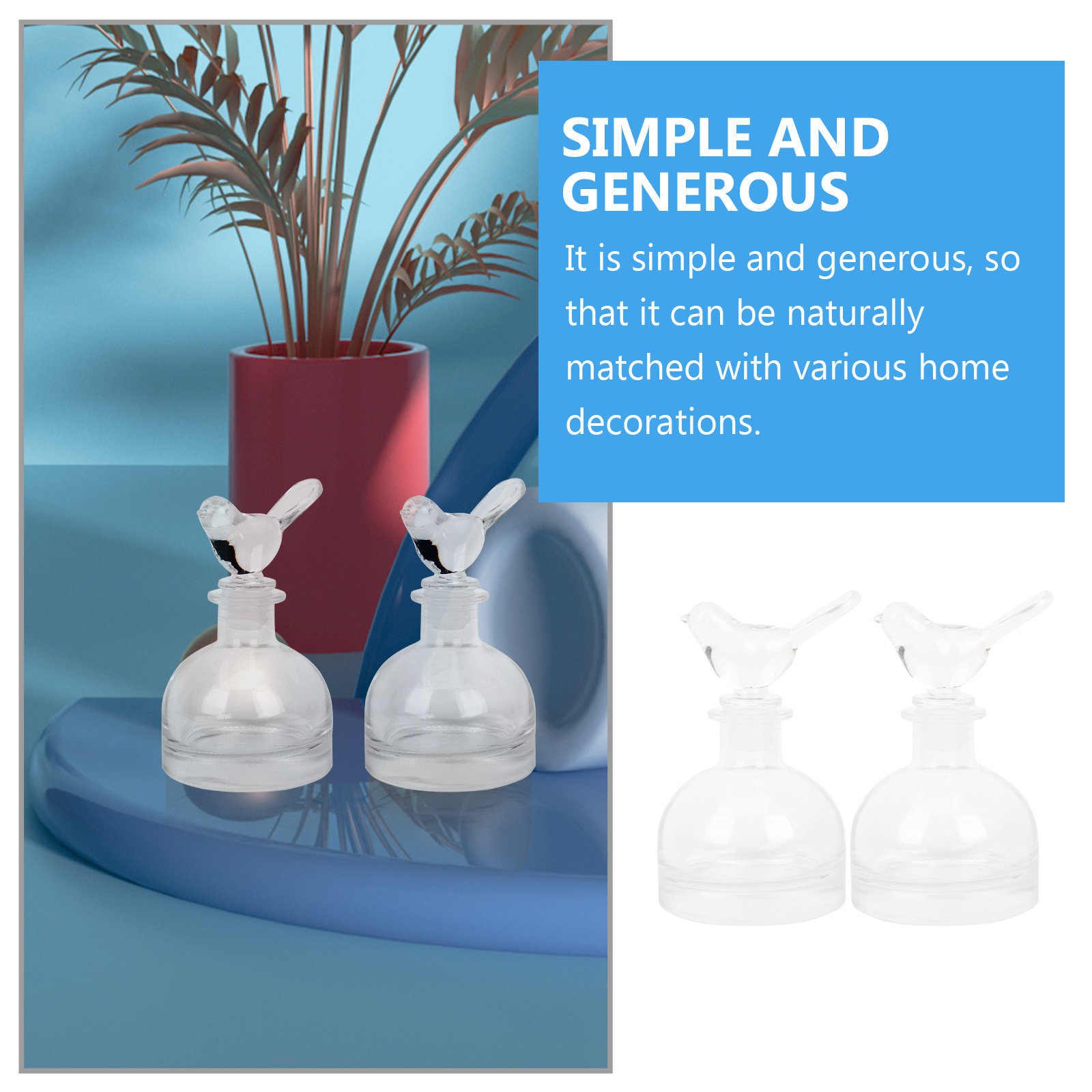 2Pcs Glass Perfume Bottles Cle - Home Fragrance Aromatherapy 评论和价格