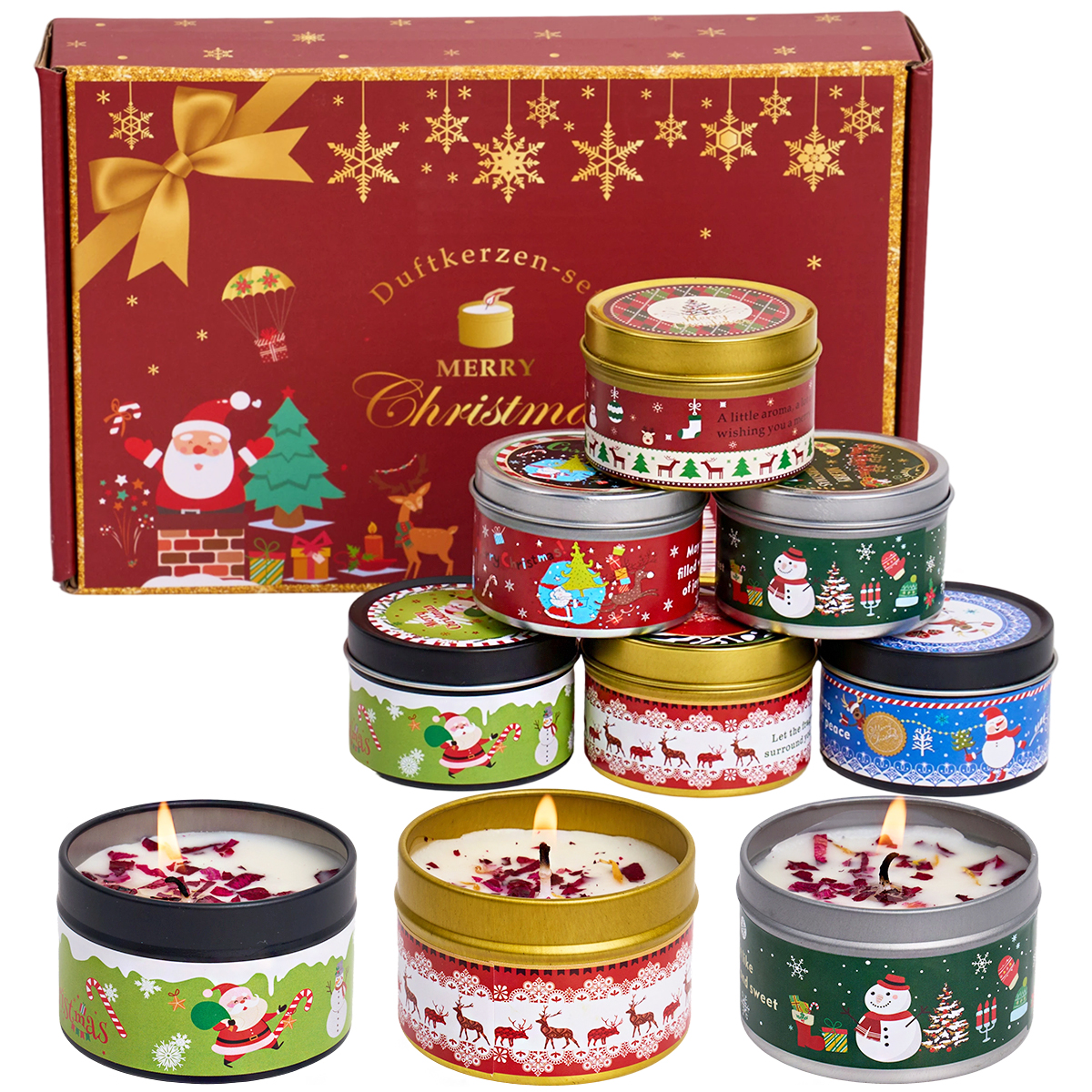 Christmas Scented Candle Set G - Soy Wax Flake 评论和价格