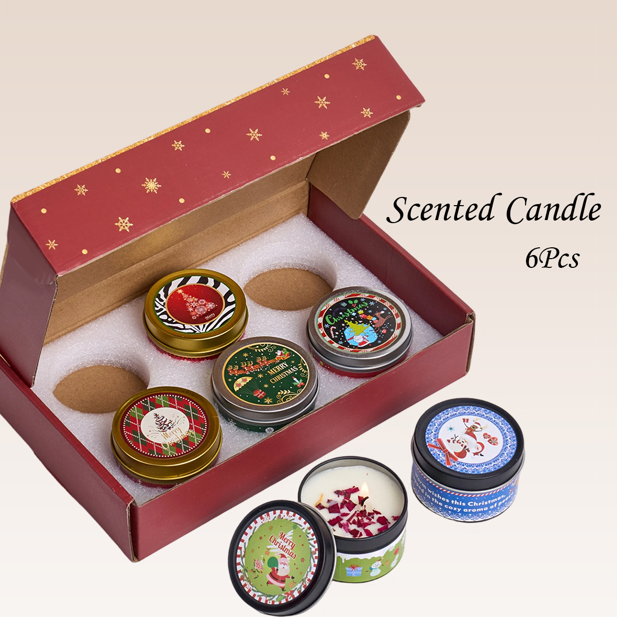 Christmas Scented Candle Set G - Soy Wax Flake 评论和价格