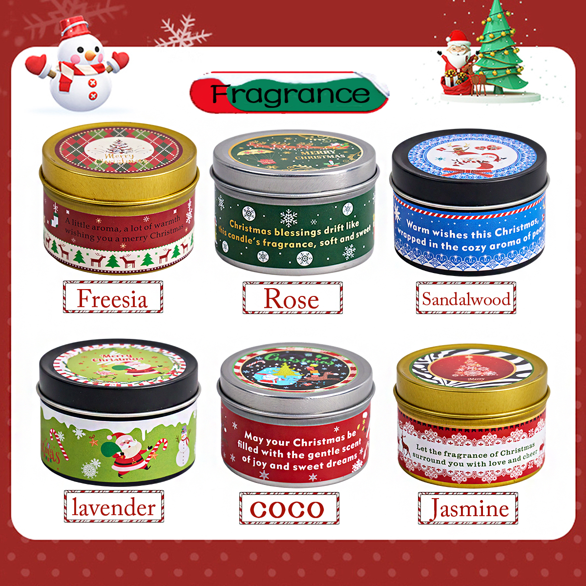 Christmas Scented Candle Set G - Soy Wax Flake 评论和价格