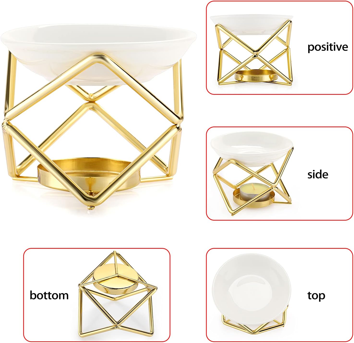 Euro Metal Oil Burner Wax Warm - Home Fragrance Aromatherapy 评论和价格