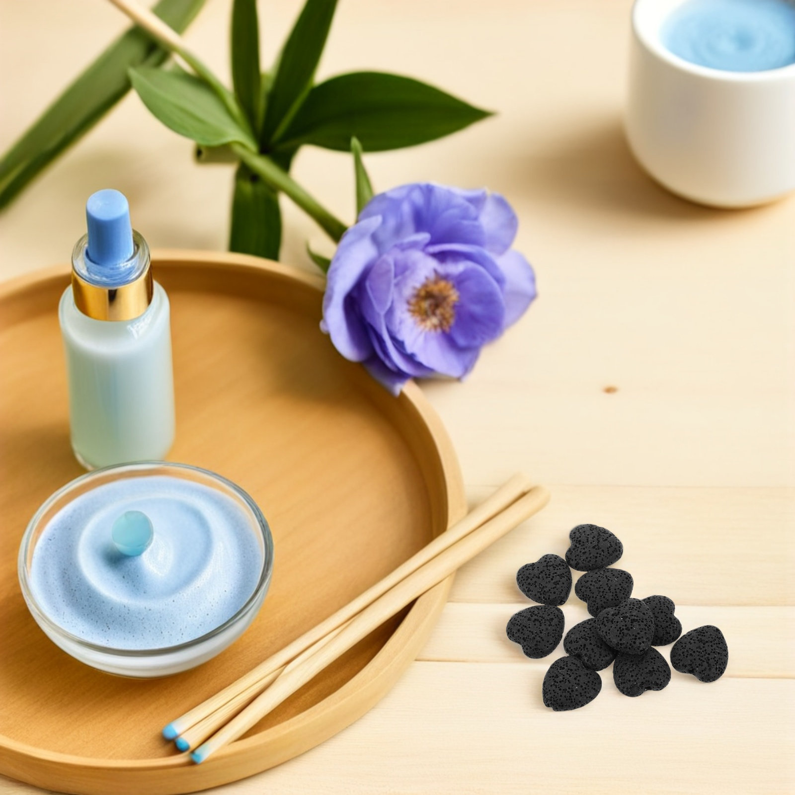 20Pcs Heart Volcanic Lava Rock - Home Fragrance Essential Oils 评论和价格