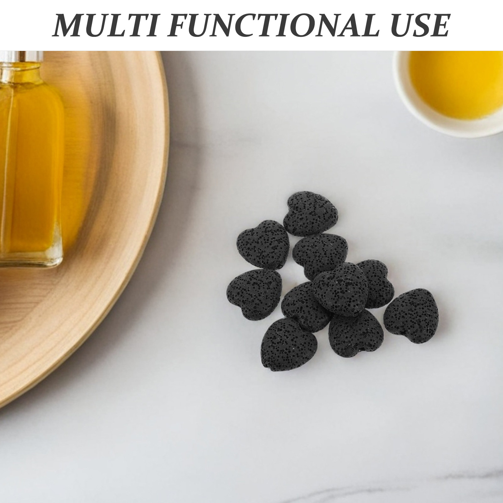 20Pcs Heart Volcanic Lava Rock - Home Fragrance Essential Oils 评论和价格
