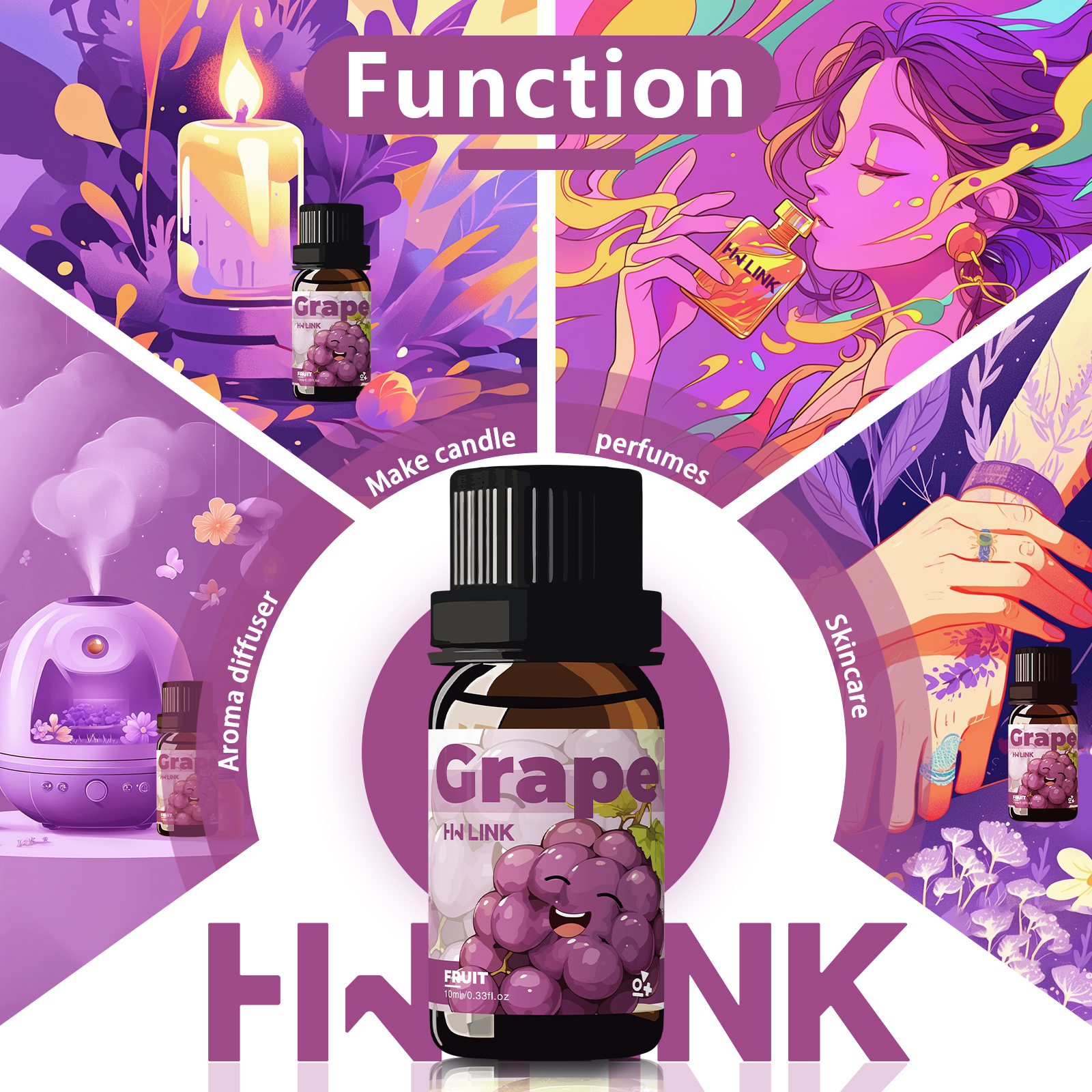 Grape Essential Oil 10ml Perfu - Home Fragrance Essential Oils 评论和价格