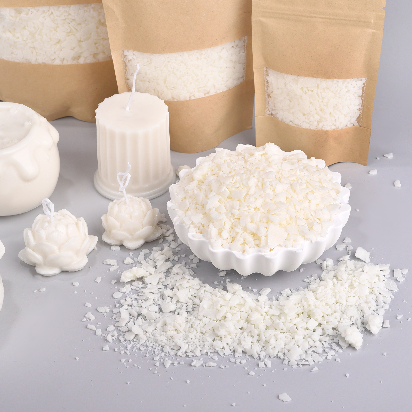 50g-1kg Natural Soybean Wax Fl - Soy Wax Flake 评论和价格