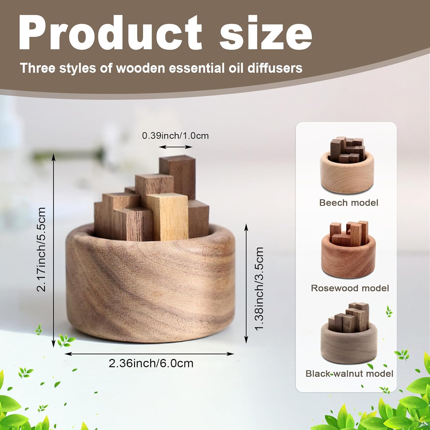 1/3pcs wooden essential oil di - Home Fragrance Set 评论和价格