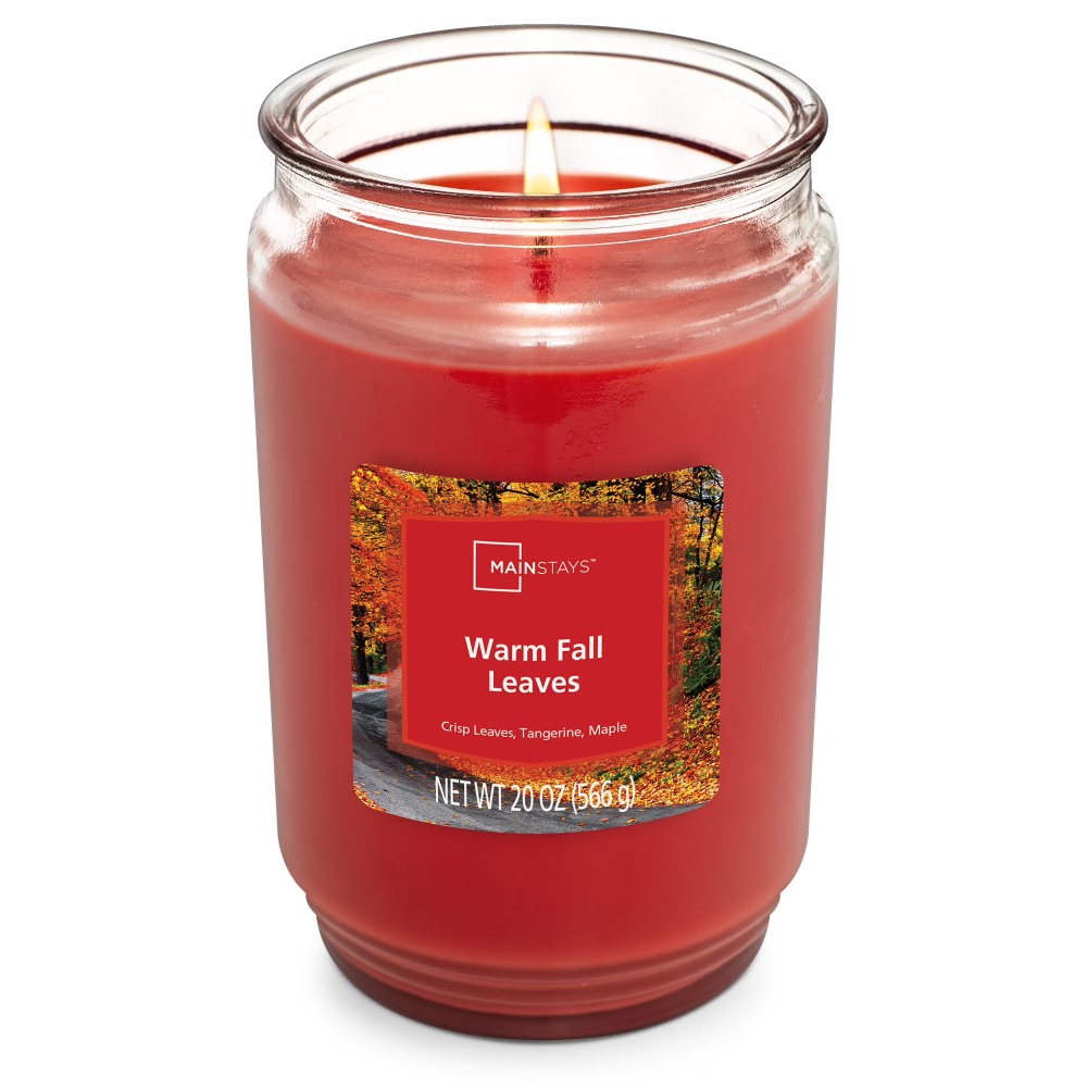 Warm Fall Leaves Scented Candl - Home Fragrance Large 评论和价格