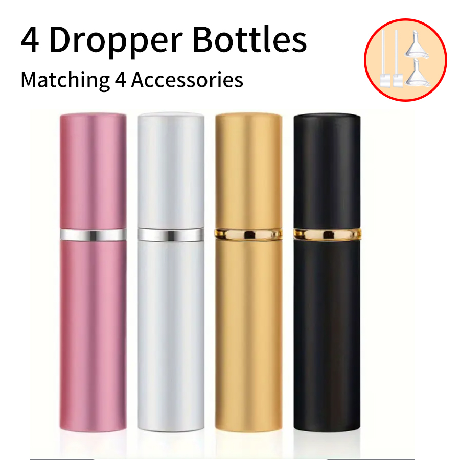 4pcs+4 Accessories 5ml Refilla - Perfume Atomizer Travel 评论和价格