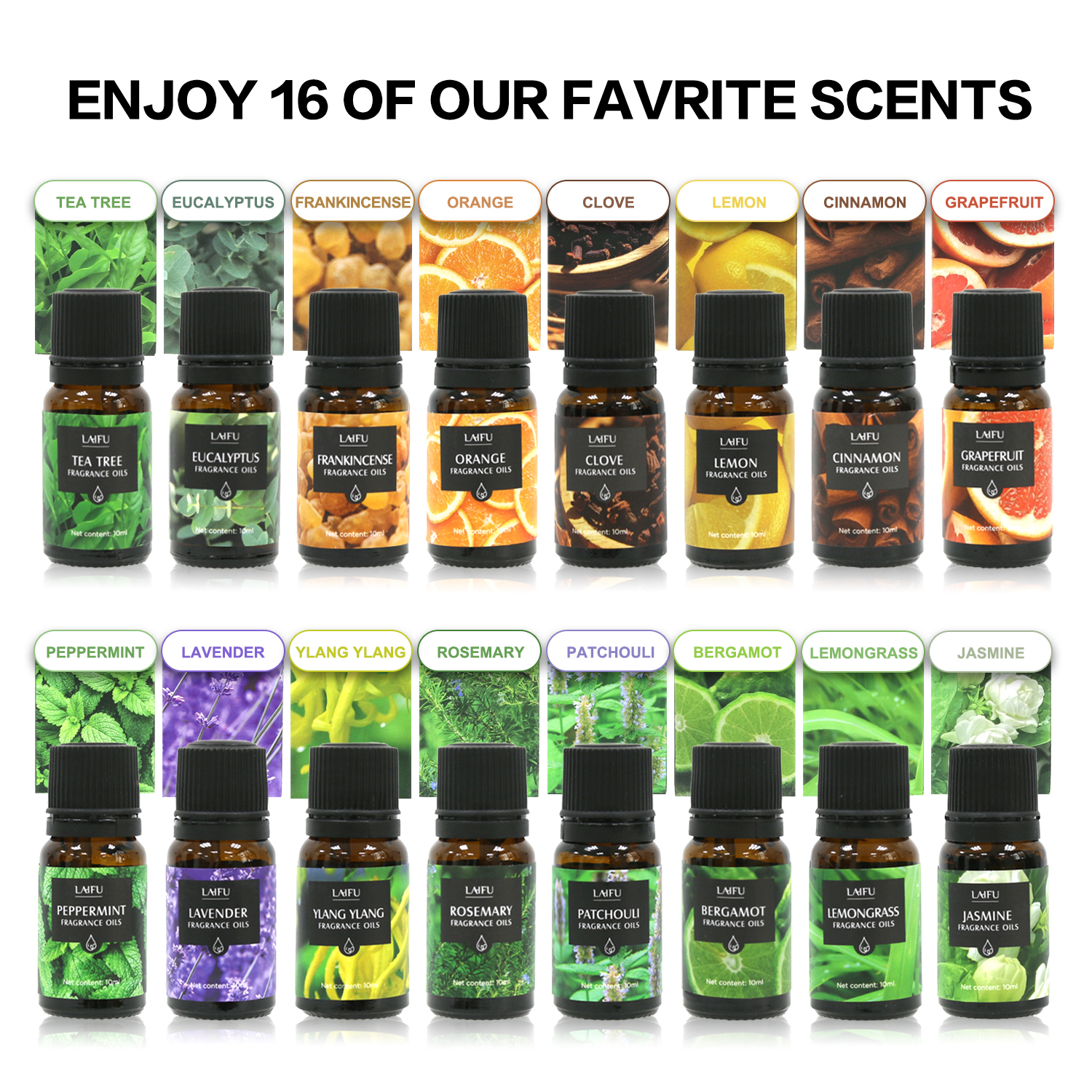 16x10ml Essential Oils Set for - Home Fragrance Set 评论和价格