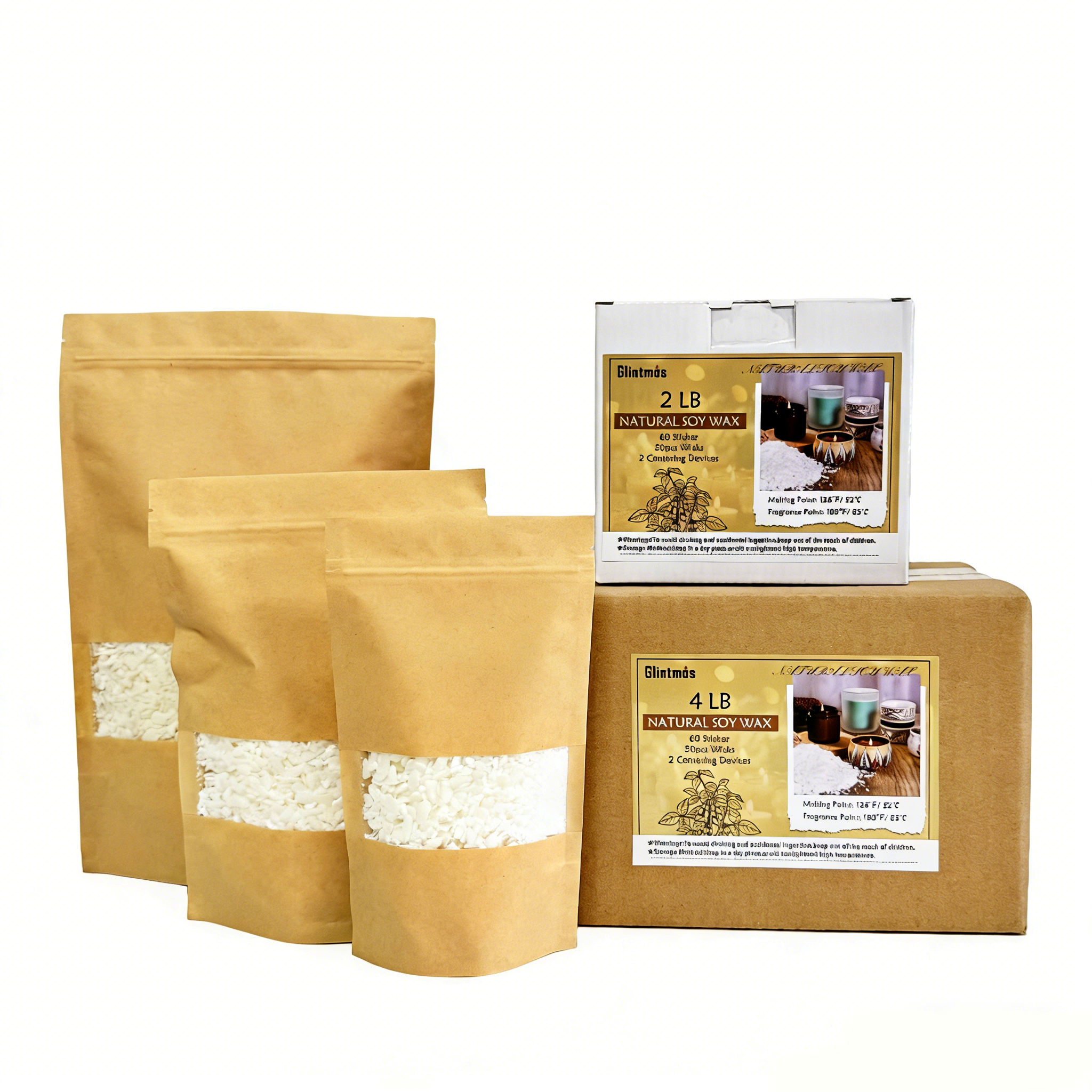 50g-1000g 100% Natural Soy Wax - Soy Wax Flake 评论和价格