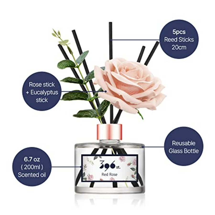 Rose Flower Reed Diffuser,,200 - Home Fragrance Set 评论和价格