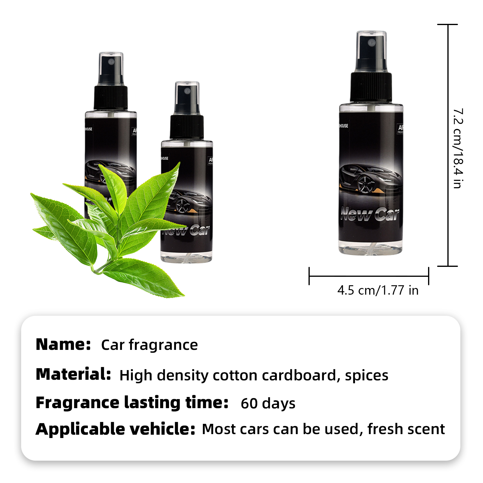 100ml NEW CAR-Scented Hand-Spr - Home Fragrance Room Spray 评论和价格