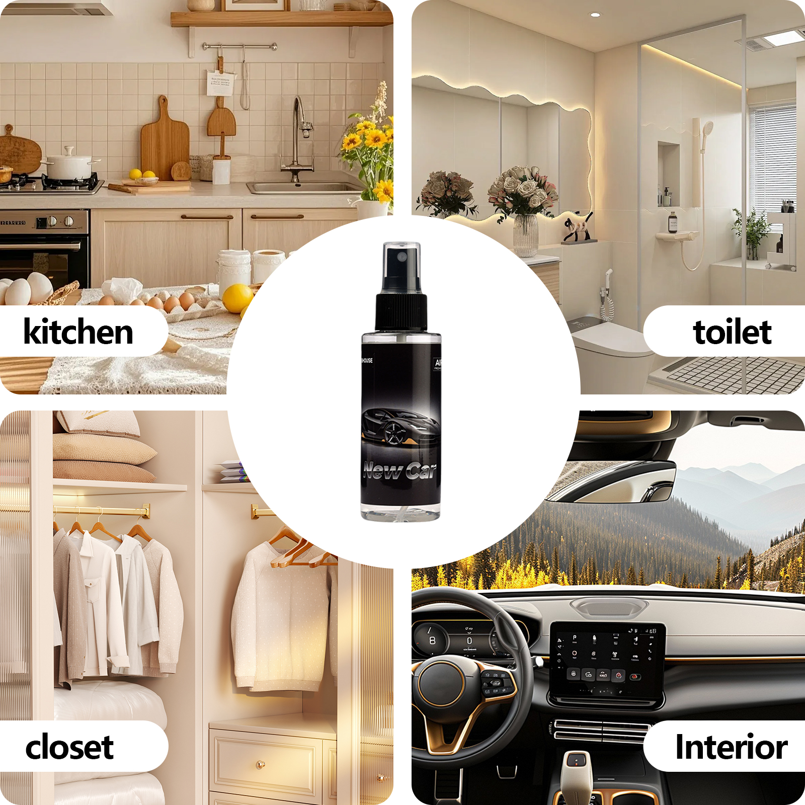 100ml NEW CAR-Scented Hand-Spr - Home Fragrance Room Spray 评论和价格