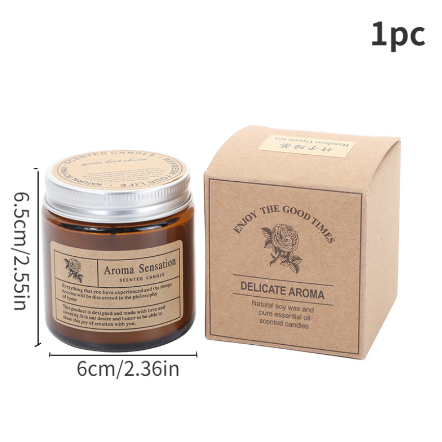 1pc Brown Glass Cup Aromathera - Soy Wax Flake 评论和价格