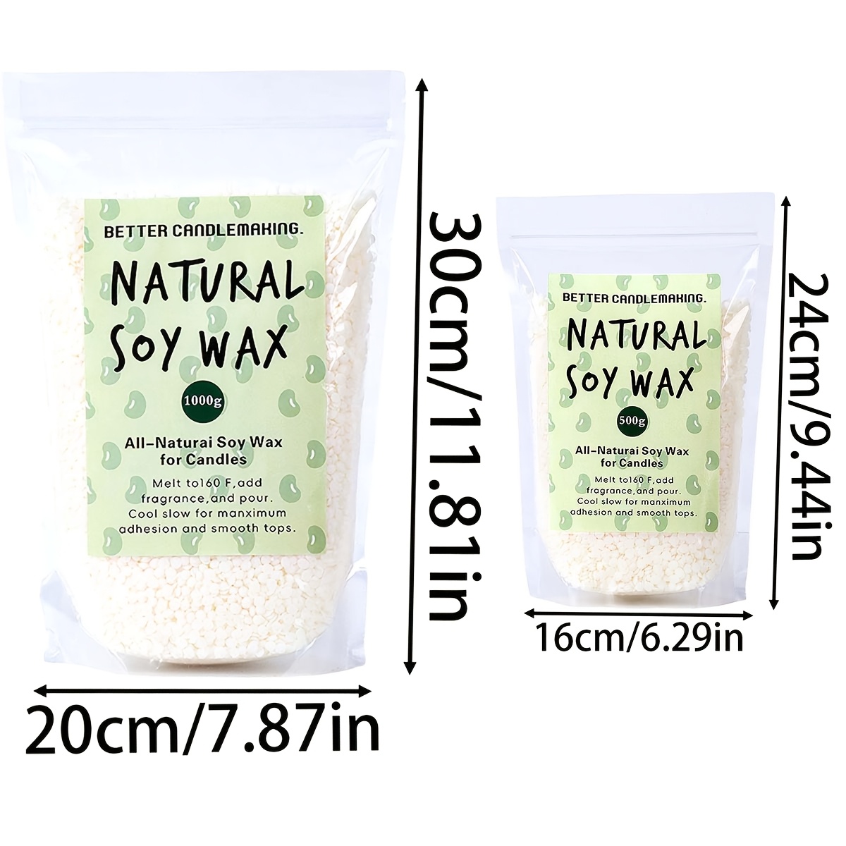 500g/1Kg Natural Soy Wax Parti - Soy Wax Flake 评论和价格