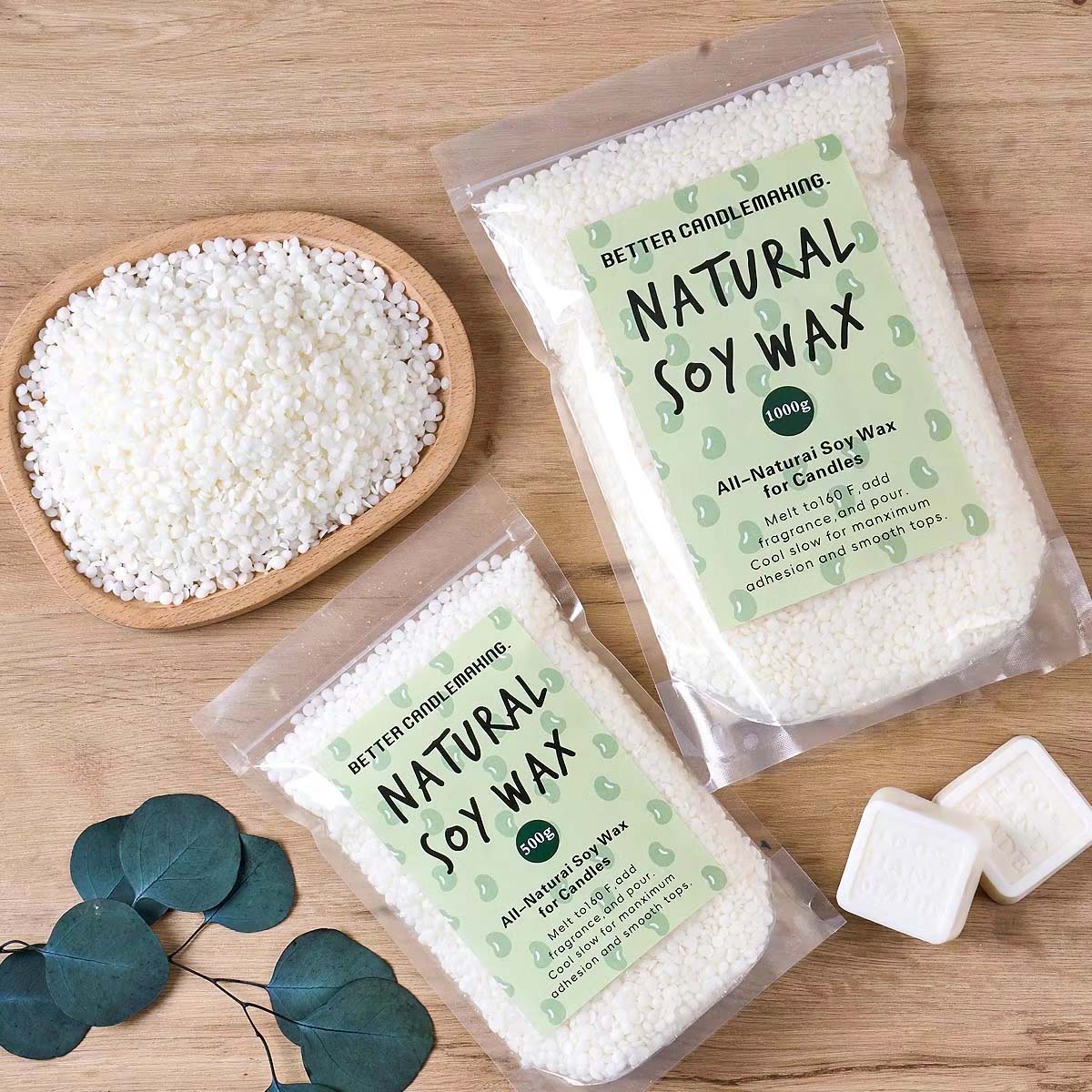 500g/1Kg Natural Soy Wax Parti - Soy Wax Flake 评论和价格