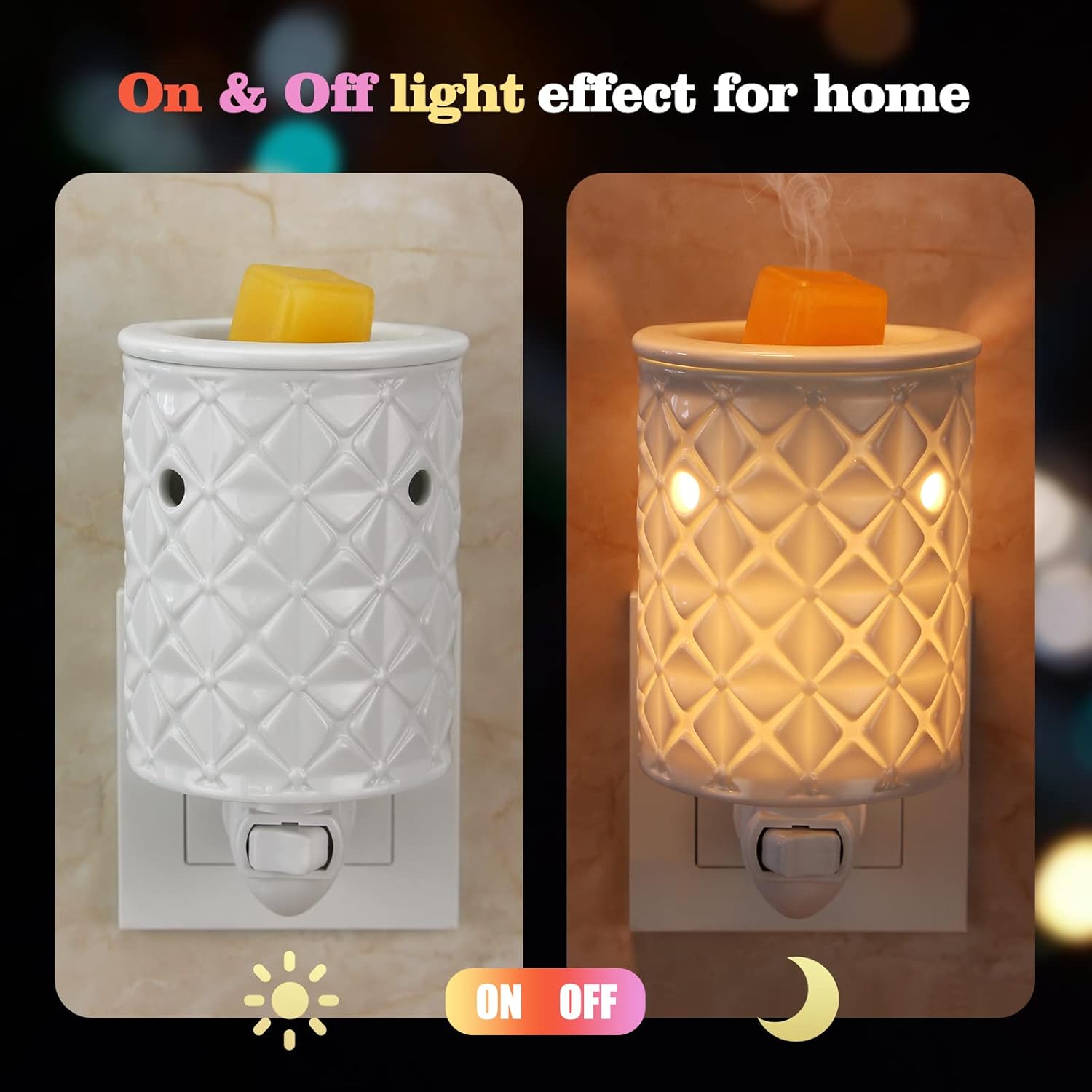 Plug in Wax Melt Warmer, Ceram - Home Fragrance Oil Burner 评论和价格